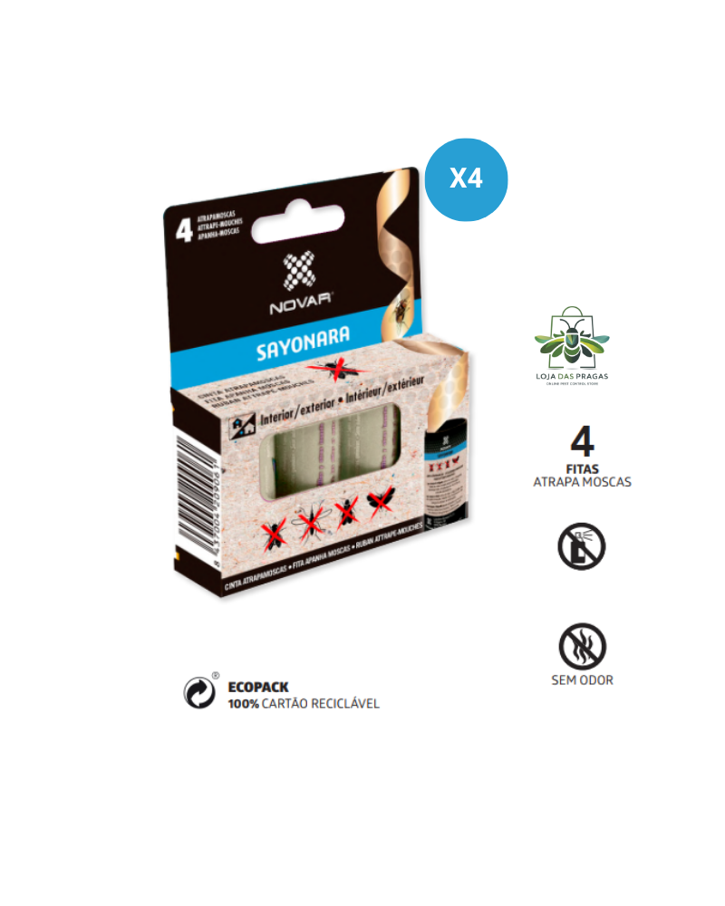 Armadilhas Adesivas para Moscas – Pack 4 Unidades