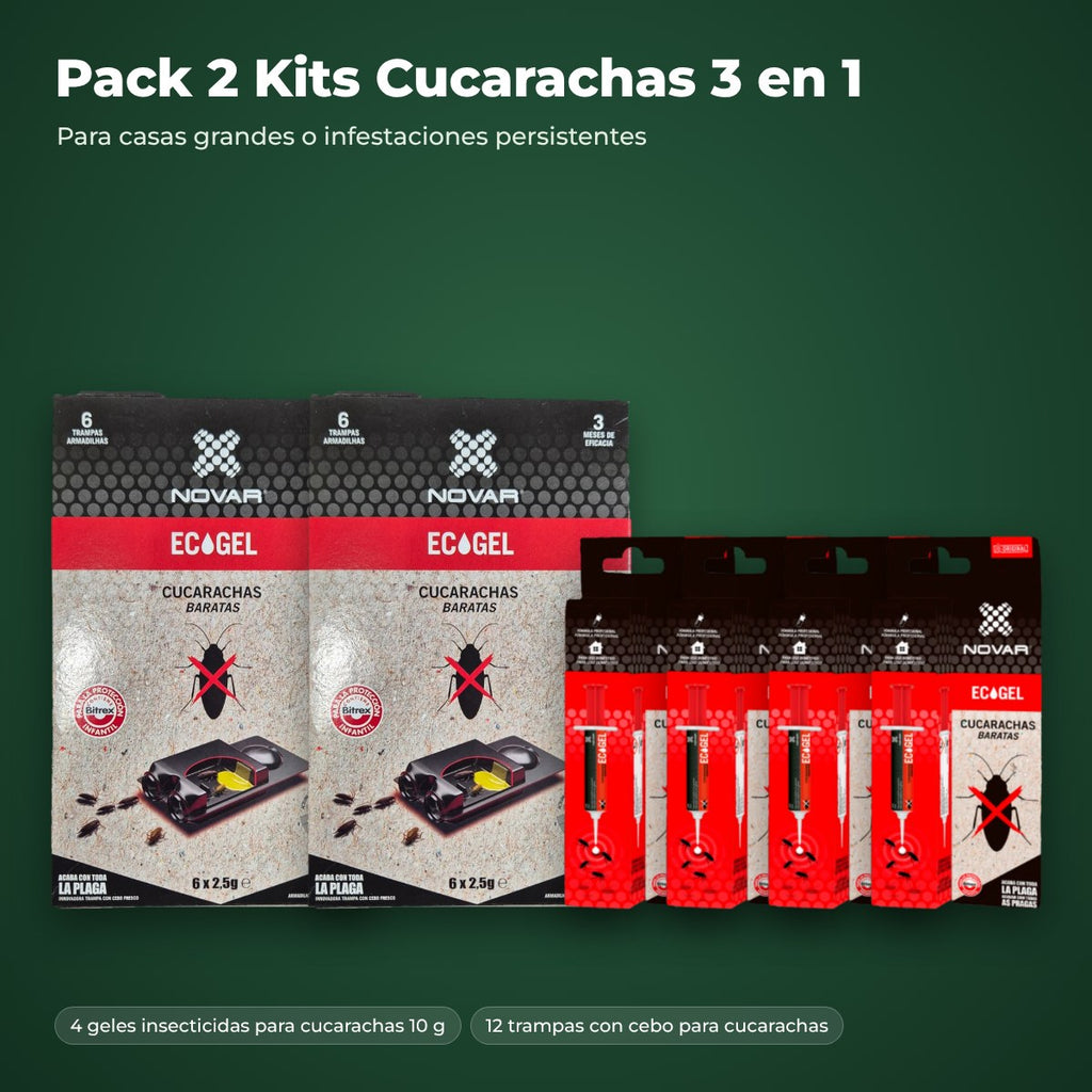 ES | Pack 2 kits cucarachas 3 en 1