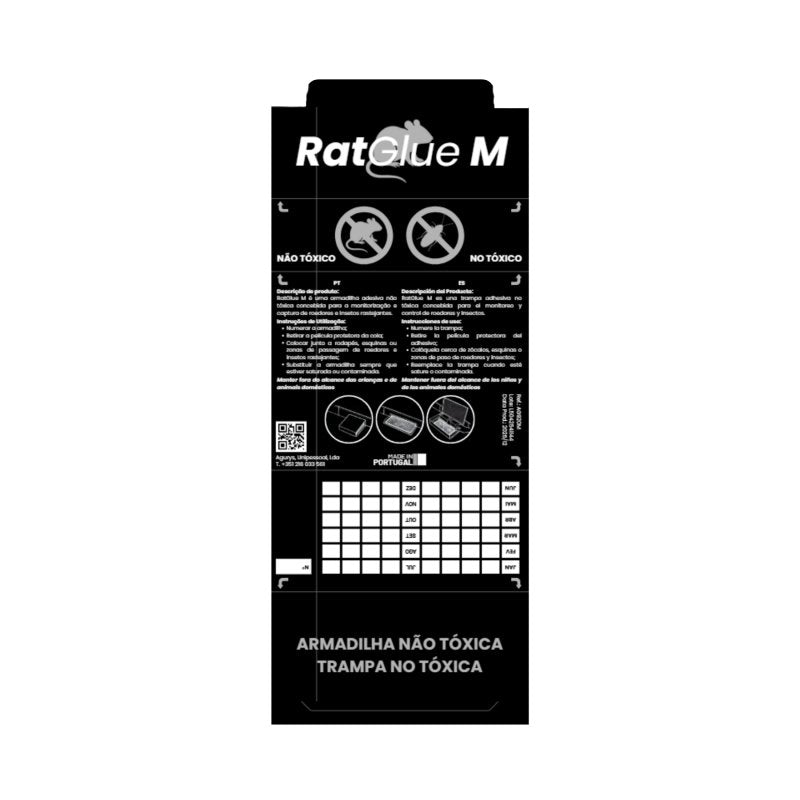 Armadilha de cola RatGlue M montada