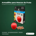 Armadilha para moscas da fruta em forma de morango, com 3 sacos de atrativo, sem inseticida