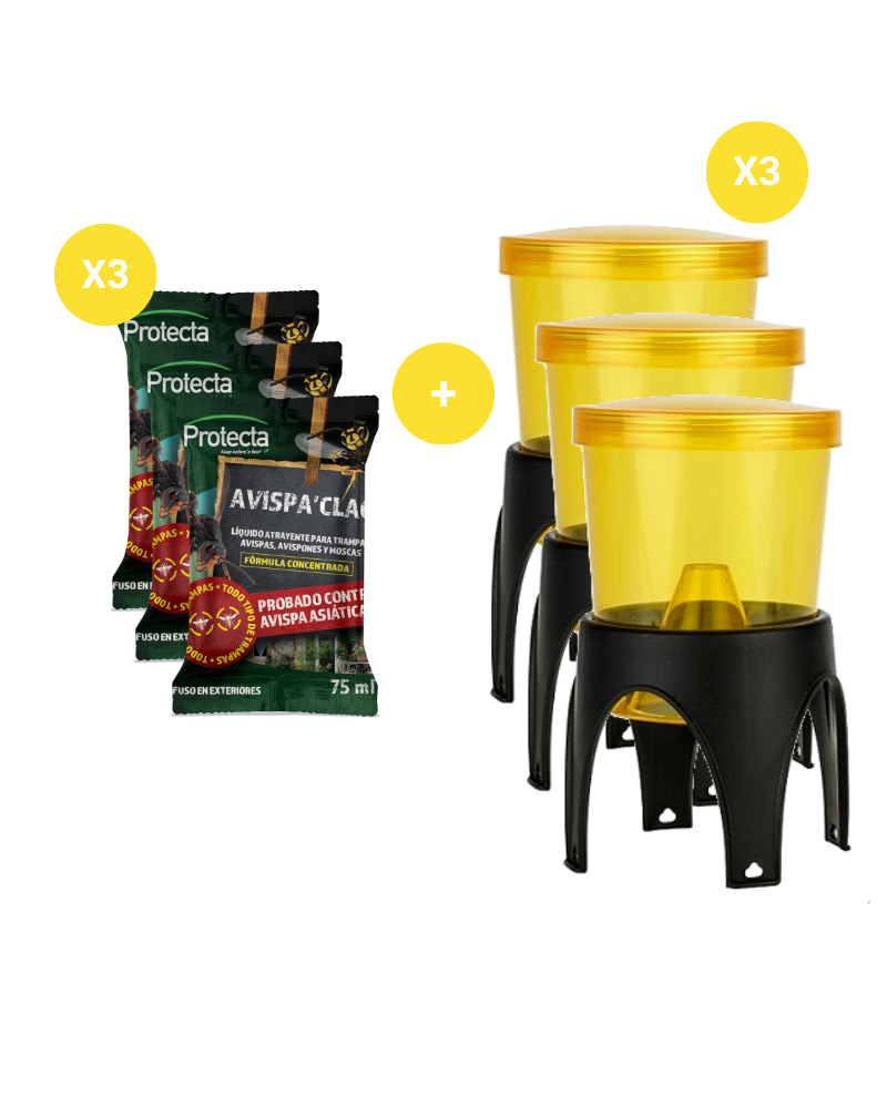 Kit de 3 Armadilhas para Vespas de Exterior