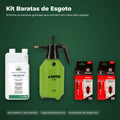 Kit Zero Insetos Baratas do Esgoto: concentrado 1 L, 2 géis e pulverizador 1,5 L