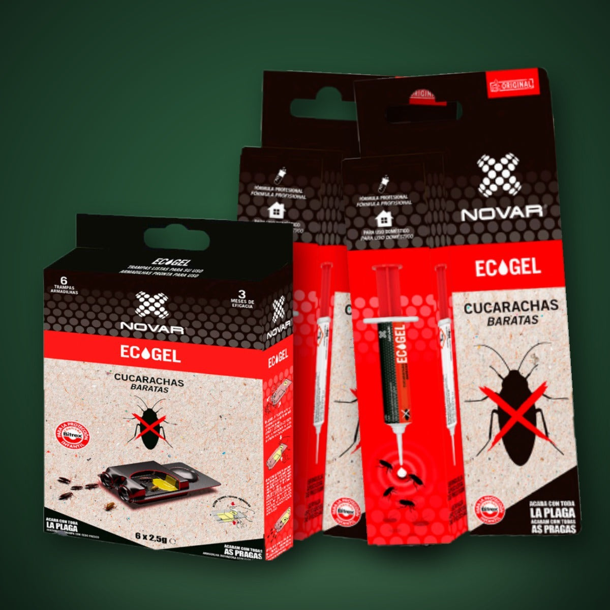 Kit Completo para Baratas + Armadilhas XL – Tratamento Reforçado