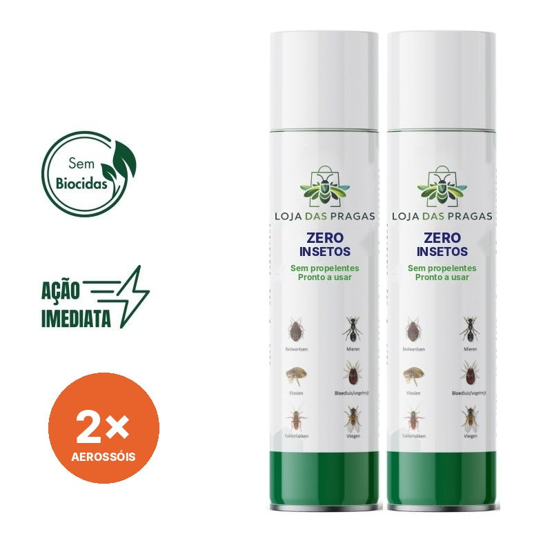 Pack 2 aerossóis Zero Insetos 400 ml